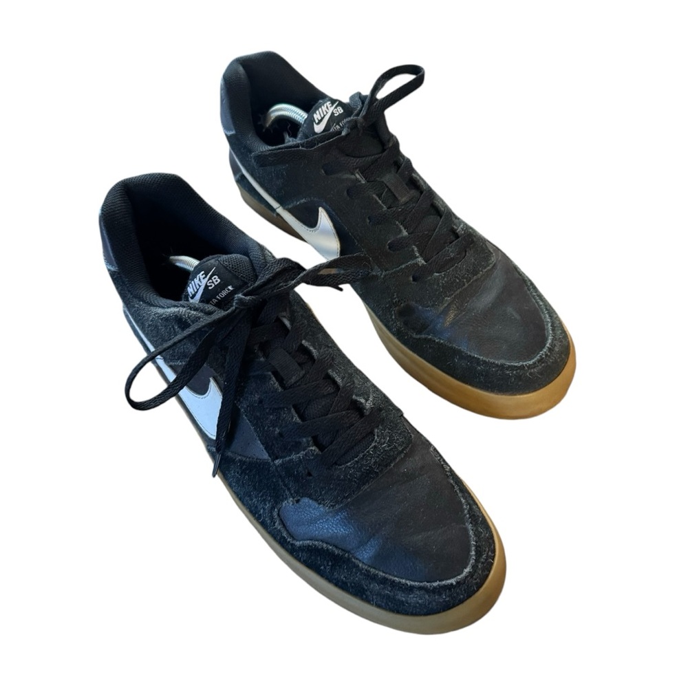 *Men’s Nike Size 13 Delta Force Vulc Black Keather/Suede Gum Sneakers